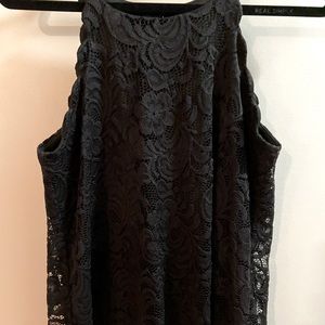 Black lace halter